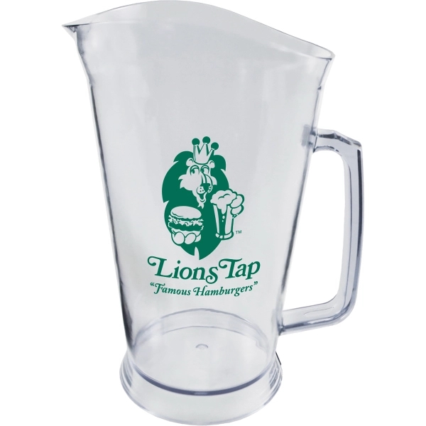 60 oz. Clear Styrene Plastic Beer Pitcher with Handle