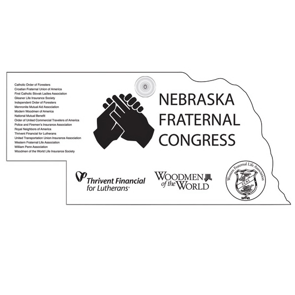 Nebraska State Paper Window Sign (Approximately 8"x8")