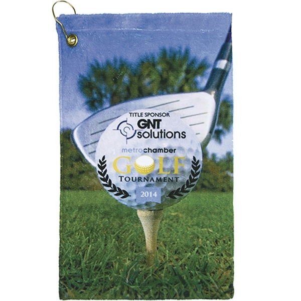 Microfiber Velour Sublimation Golf Towel  11 x 18