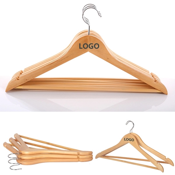 Wood Hanger with Trouser Bar