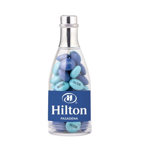 Champagne Bottles Filled with Chocolate Buttons Candy