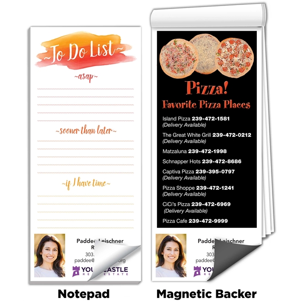 The Forever Magnetic Notepad - Pizza Menu