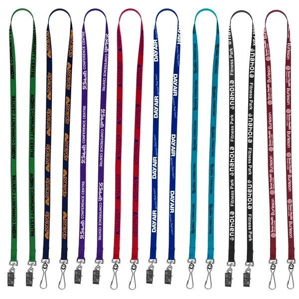 Culver 3/8" Width Dual Attachment Silkscreen Polyester Lanya