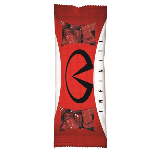 Full Color Tube DigiBags Filled with Cherry Bites Candy