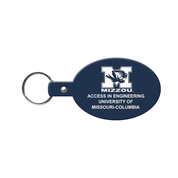 Oval Flexible Key Tag with Split Ring Key-Chain