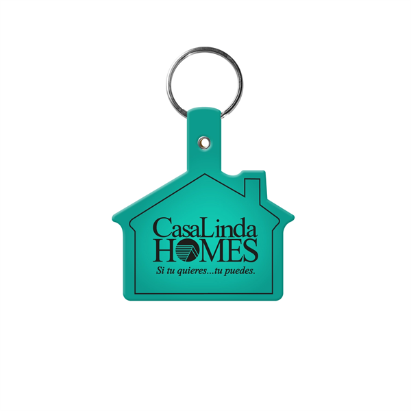 House Shape Key Tag with Keychain
