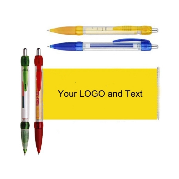 Advertising promo Scroll Banner Pen with custom printing 