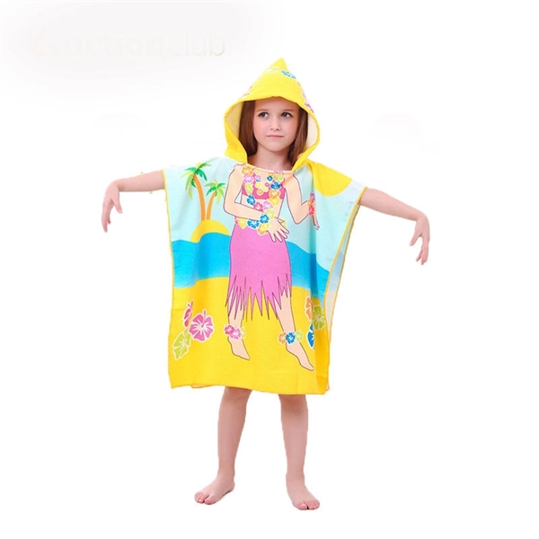 Microfiber Kids Hooded Beach Towel