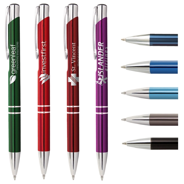 E - Tres-Chic Ballpoint Pen w/ Silver Trim