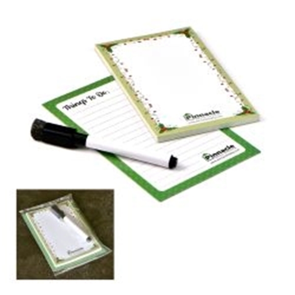 Black Note Pad 3x5 with Pad of Paper & Pen Holder LEEDS TXU Jotter Notepad