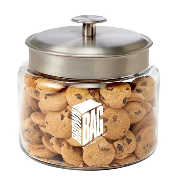 Glass Cookie Jar / Mini Chocolate Chip Cookies (1 lb 10 oz)