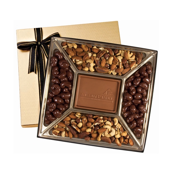 Small Custom Molded Chocolate & Nuts Delights Gift Box
