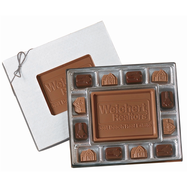 Small Custom Chocolate Delights Gift Box w/ Themed Chocolate