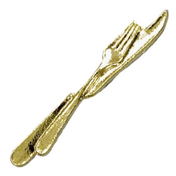Knife & Fork Cast Stock Jewelry Pin