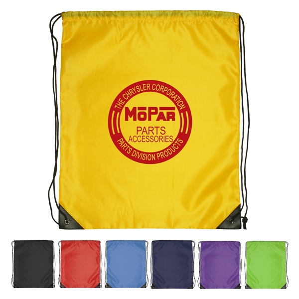 Bag - Large Polyester Drawstring Backpack