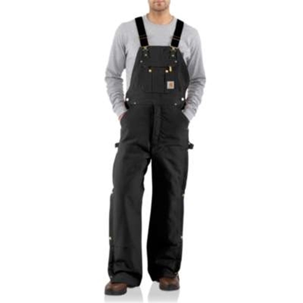 Quilt-Lined Zip-to-Thigh Bib Overall