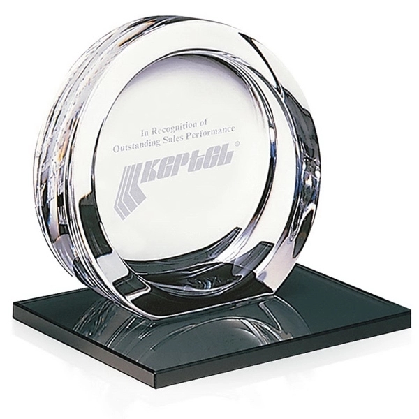 High Tech Award on Black Glass Base - Large