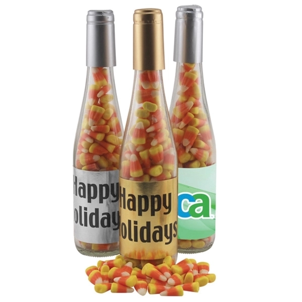 11" Champagne Bottle with Candy Corn