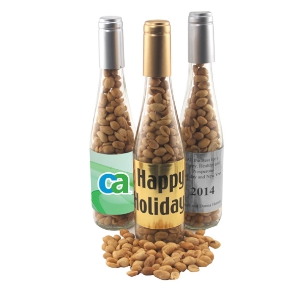 11" Champagne Bottle with Peanuts