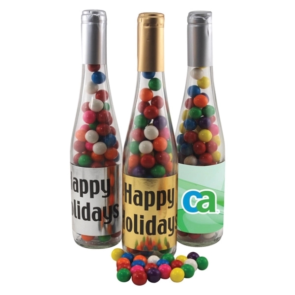 11" Champagne Bottle with Gumballs