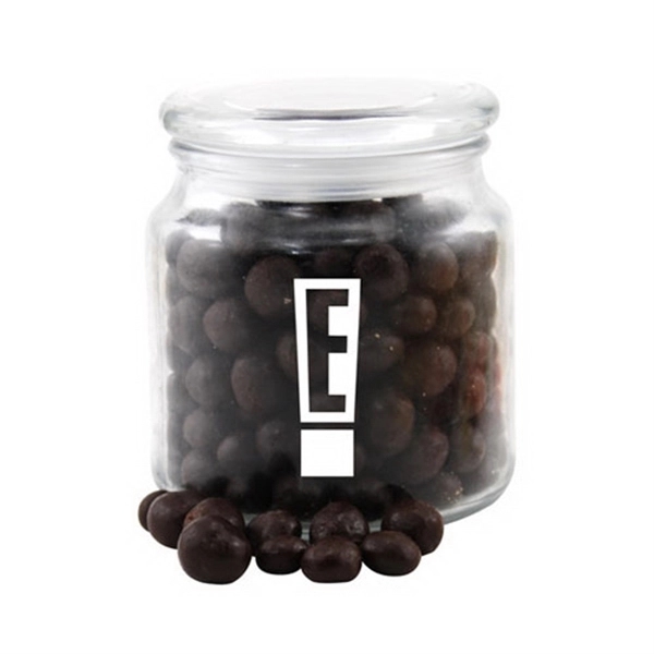 Chocolate Espresso Beans in a Glass Jar with Lid
