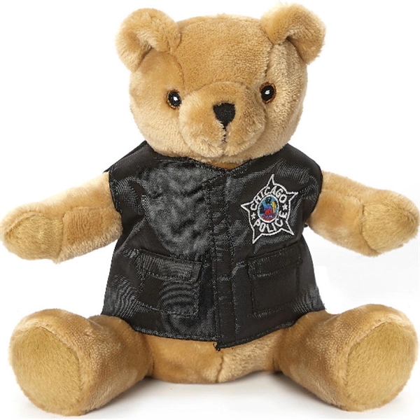 10" Police Vest Bear Stuffed Animal Plush Toy