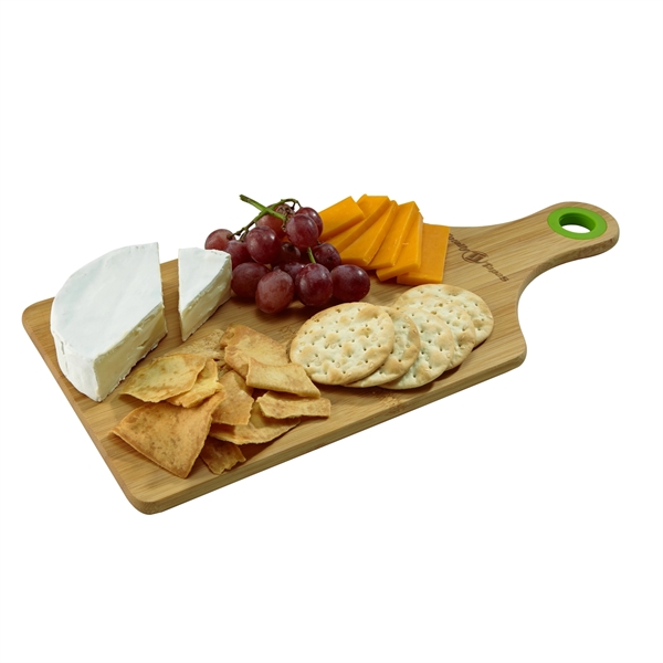 Bamboo Charcuterie Cheese Board w/ Silicone Ring