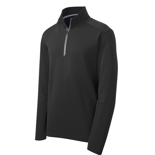 Sport-Tek Sport-Wick Textured 1/4-Zip Pullover.
