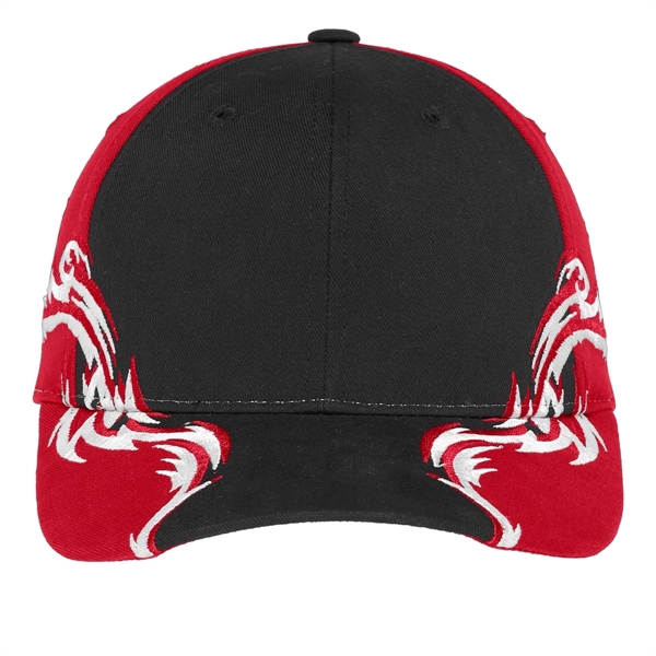 Port Authority Colorblock Racing Cap with Flames.