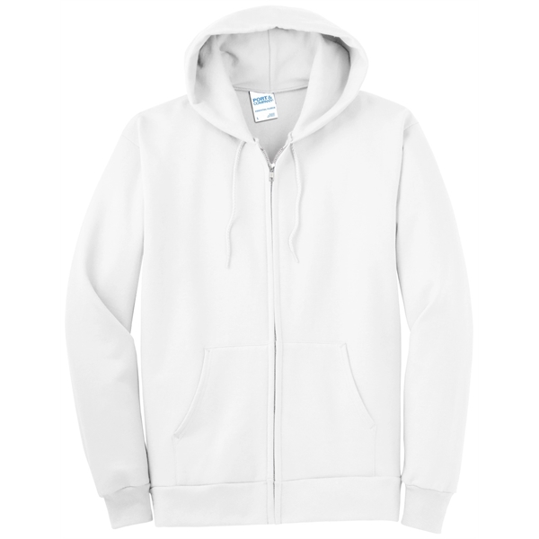 Port & Company Essential Fleece Full-Zip Hooded Sweatshirt.