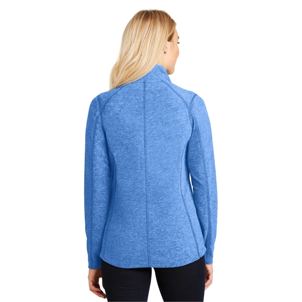 Port Authority Ladies Heather Microfleece Full-Zip Jacket