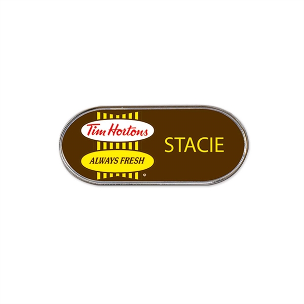 Stock Shape Oval Name Badge