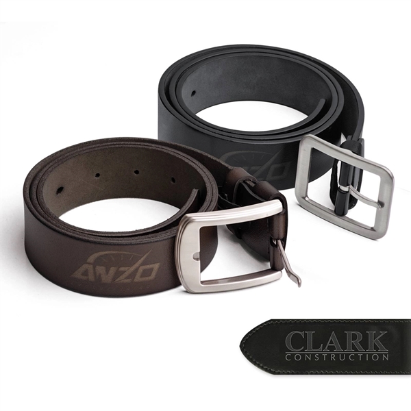 Branded Leather Belt (40 in  Long)