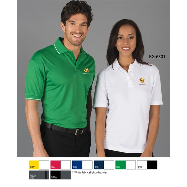 Ladies' s Striped Trim Value Polo