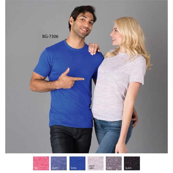 Adult Short-Sleeve Crew Neck Triblend T-Shirt