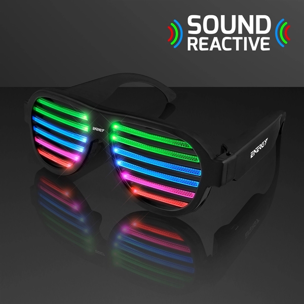 Rechargeable Sound Reactive LED Rave Glasses LPG9523