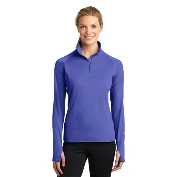 Sport-Tek Ladies Sport-Wick Stretch 1/2-Zip Pullover.
