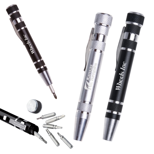 Flashlight Ink Refills 3 Batteries Ballpoint Screw Driver Bottle Opener MIMIVIVA 8-in-1 Pen Multitool Pen for Everyday Carry