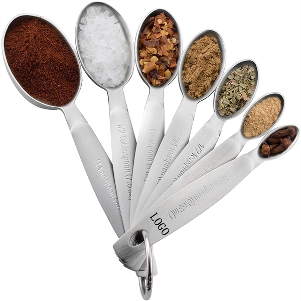 Oval Stainless Steel Metal Measuring Spoons Set