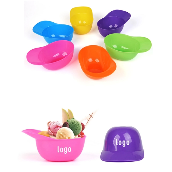 Custom logo Baseball Hat Ice Cream Bowls