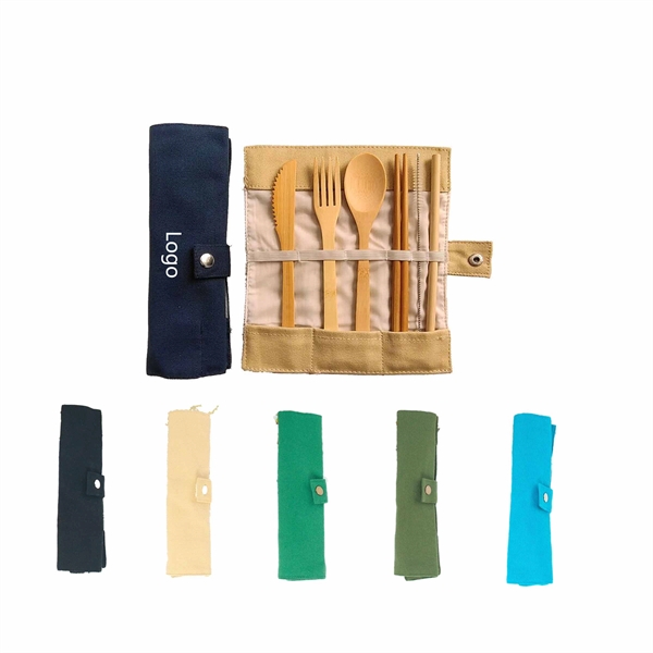 Reusable Flatware Set Bamboo Travel Utensils