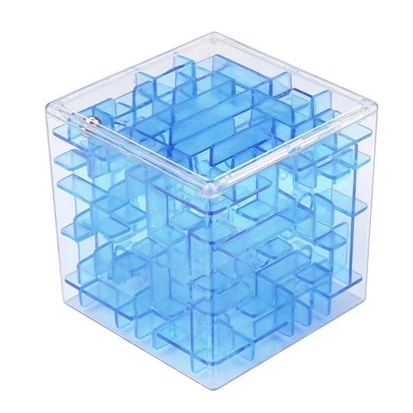 Transparent 3D Puzzle Cube Toys Money Holder Maze