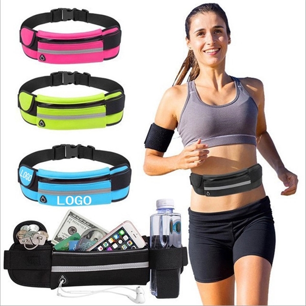 Waterproof anti-theft fanny package with Headphone hole