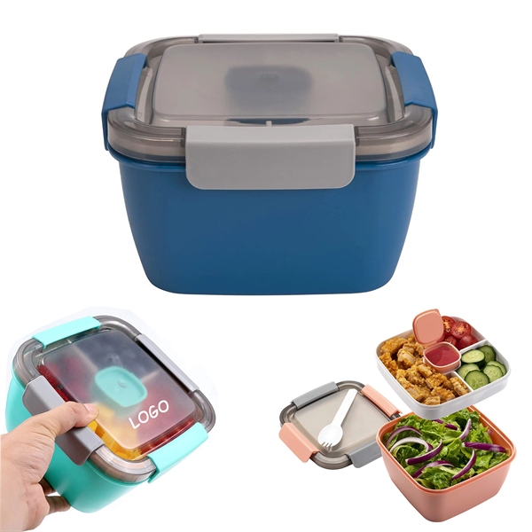 Portable Salad Lunch Container 38oz/52oz Food Box Bowl