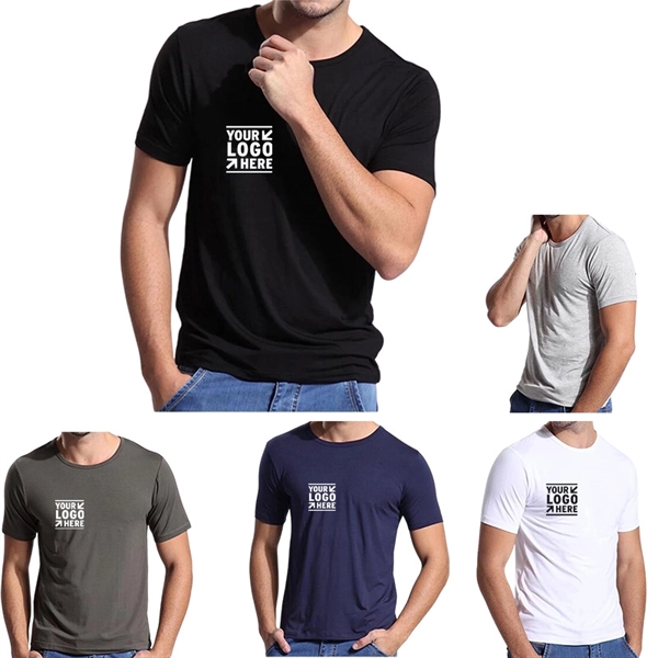 Mens Undershirts Women Bamboo Fiber T-shirt Short Sleeve