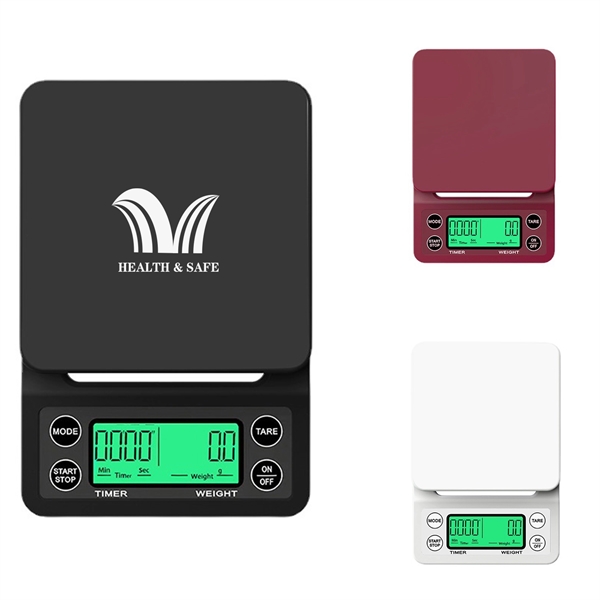 Digital Coffee Scale With Timer For Pour Over And Drip