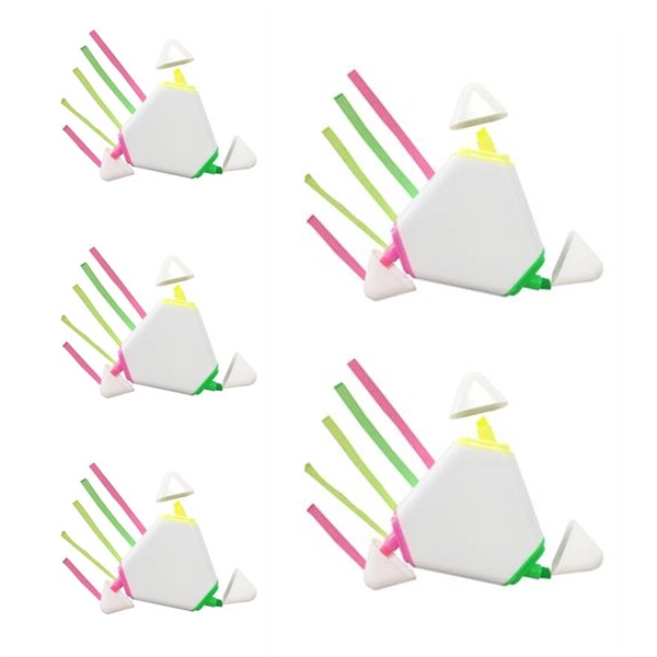 3 in 1 Triangle Highlighter with Colored Tips