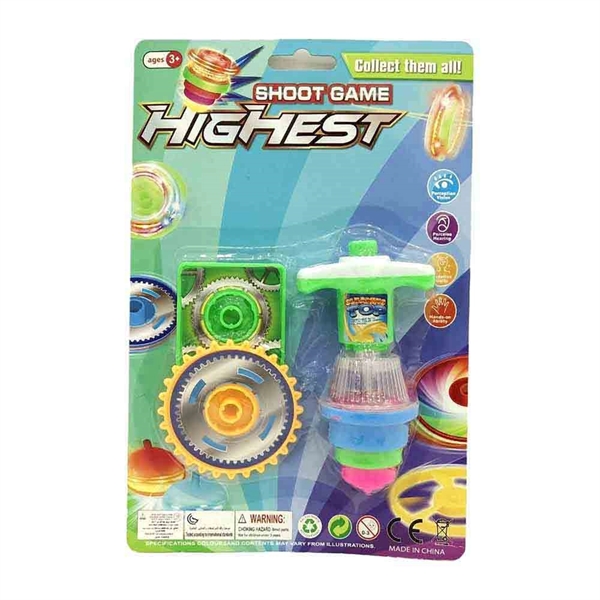 Spinning Top With Light And Flying Saucer