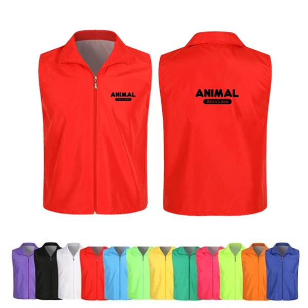 Custom Unisex Volunteer Activity Vest W/ Pockets
