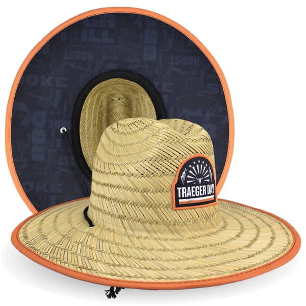 Lifeguard Straw Hat with Full Color Imprint - MOQ 50